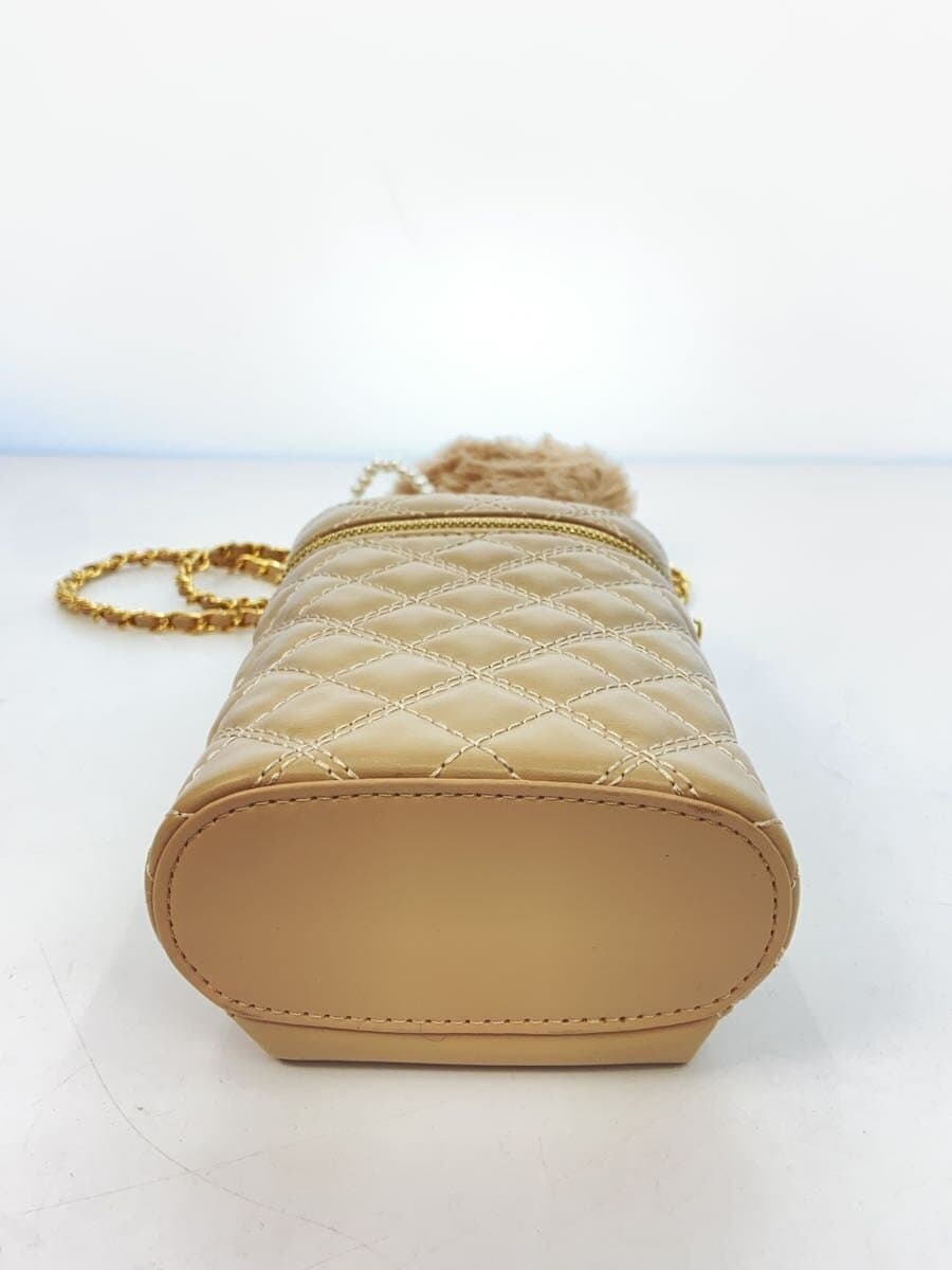 SNIDEL3 Set Vanity Shoulder Shoulder Bag Faux Leather BEG Solid 4