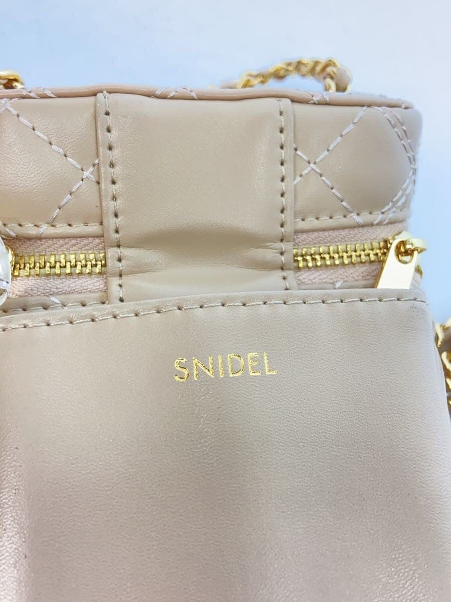 SNIDEL3 Set Vanity Shoulder Shoulder Bag Faux Leather BEG Solid 5