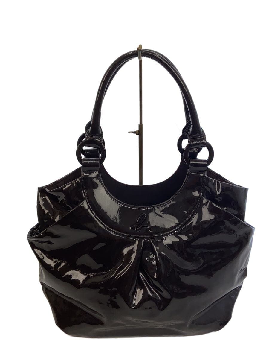 agnes b. Tote Bag Handbag Patent Leather BRW Solid