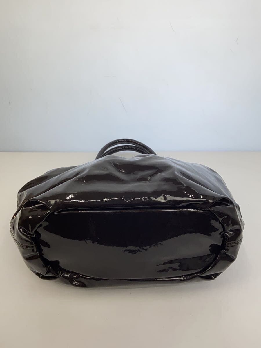 agnes b. Tote Bag Handbag Patent Leather BRW Solid 4