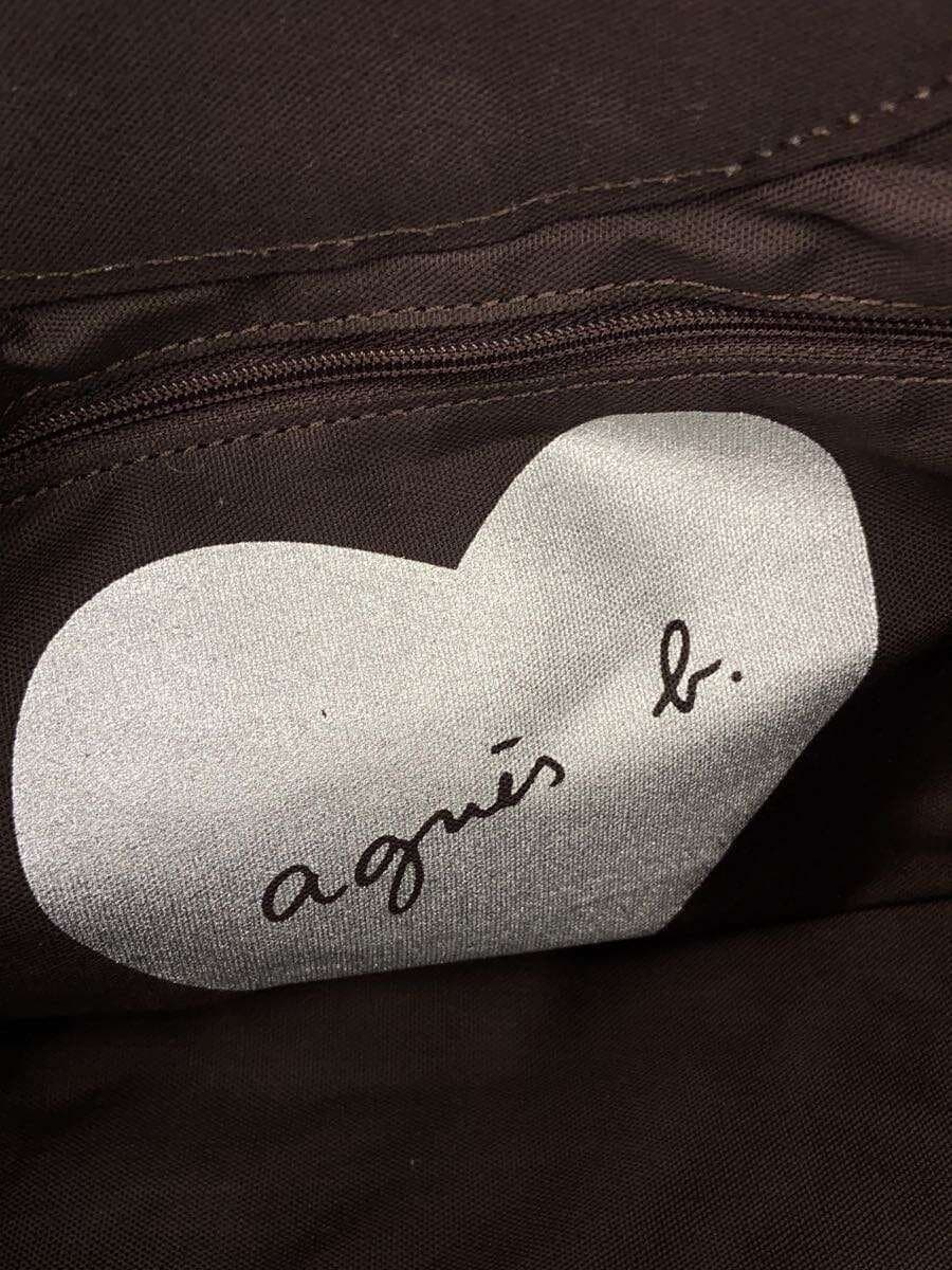 agnes b. Tote Bag Handbag Patent Leather BRW Solid 5