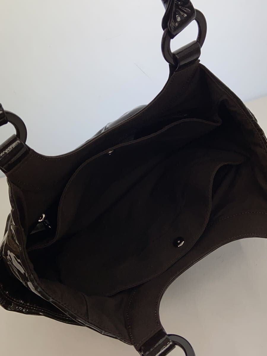 agnes b. Tote Bag Handbag Patent Leather BRW Solid 6