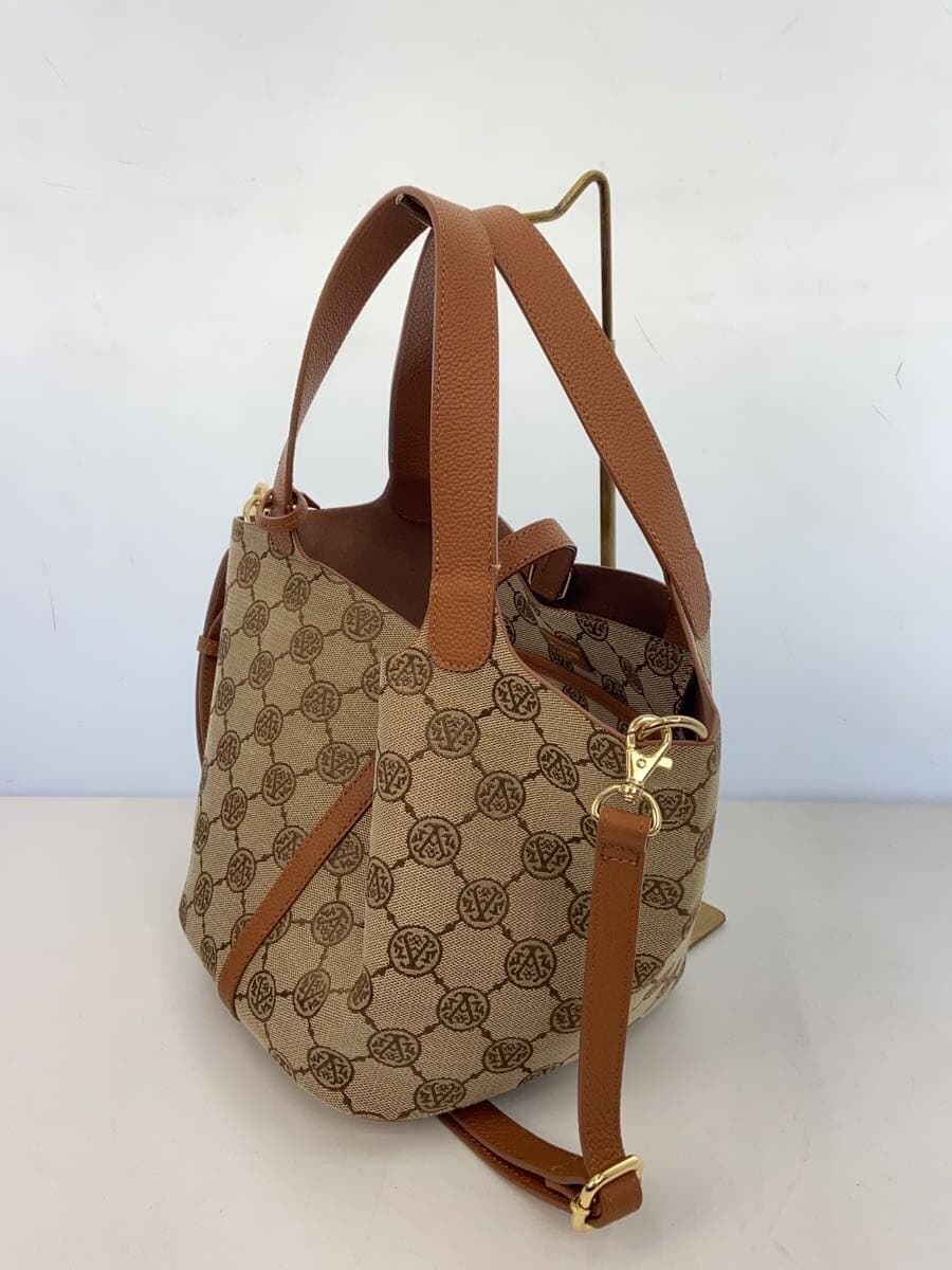 Anne Coquine2-Way Handbag BRW All Over Pattern 2