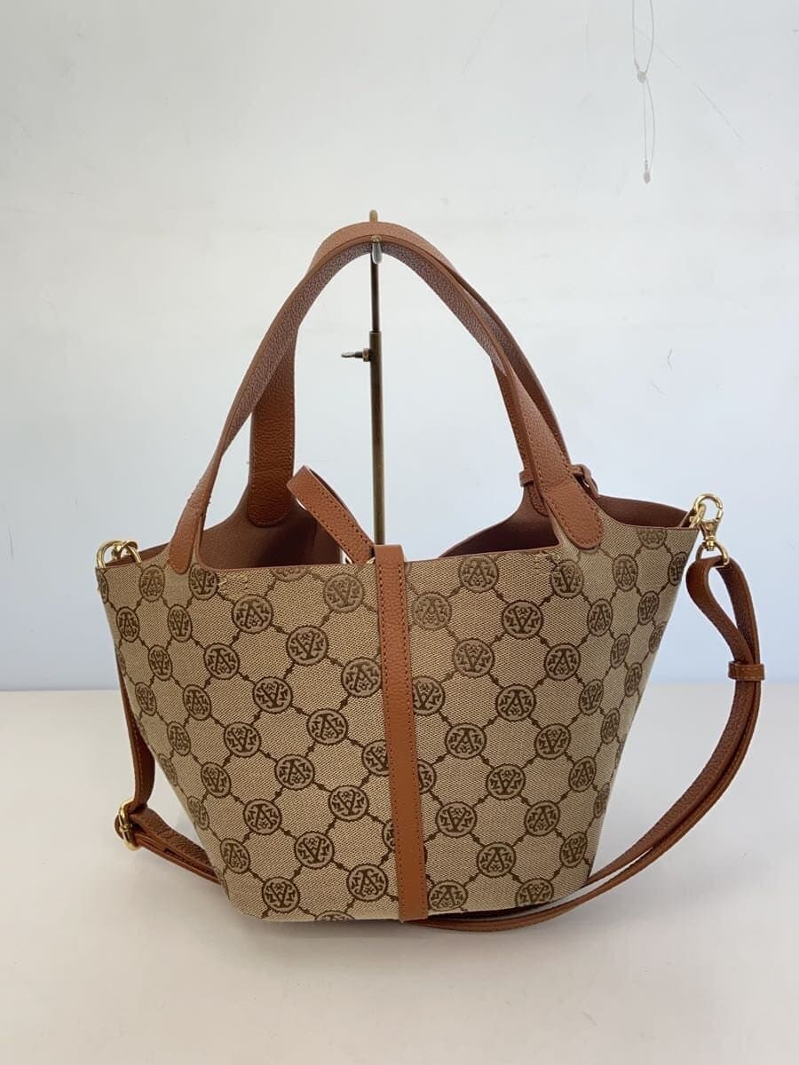 Anne Coquine2-Way Handbag BRW All Over Pattern 3