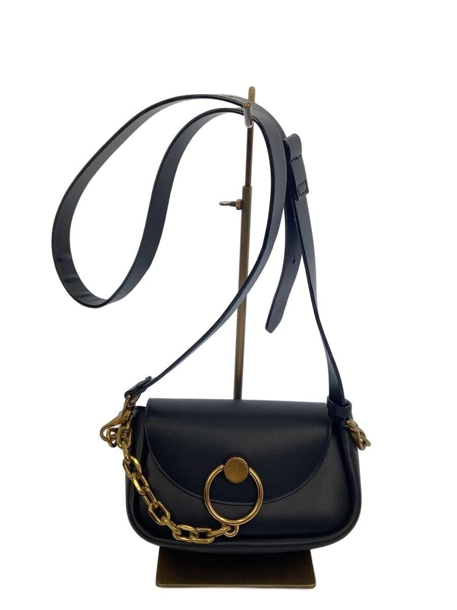 CHARLES&KEITH Chunky Chain Link Saddle Bag Shoulder Bag BLK Solid