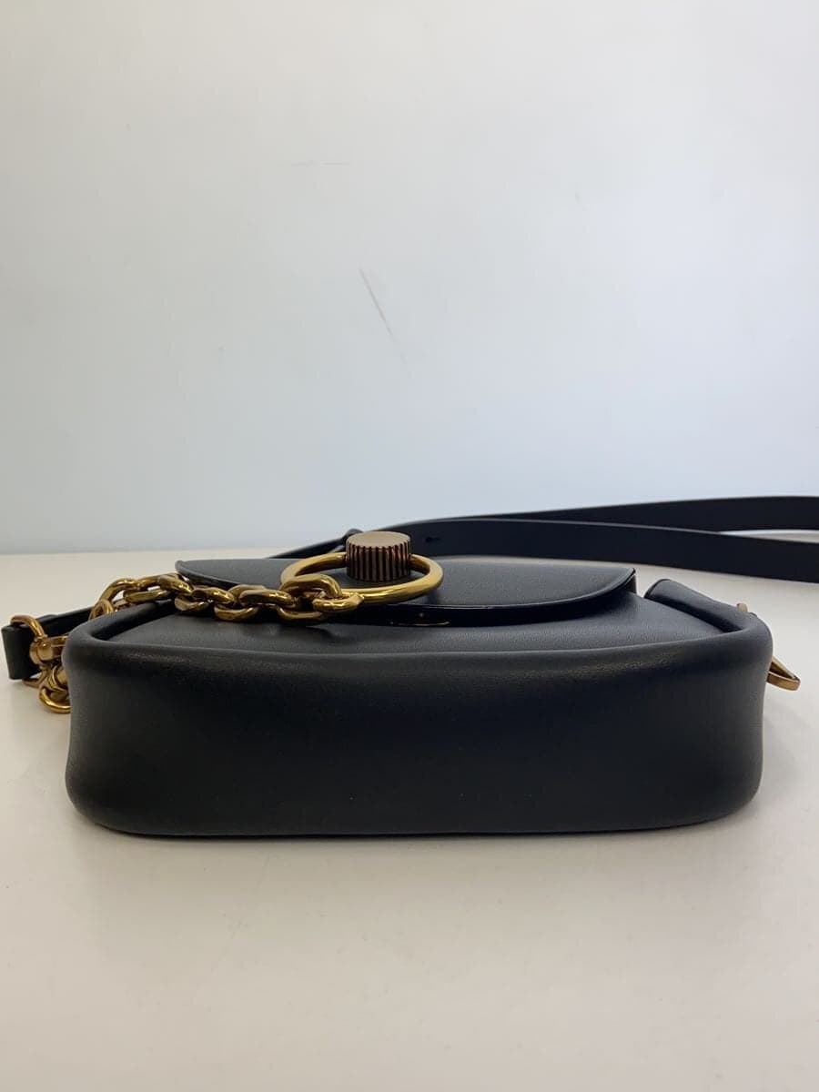 CHARLES&KEITH Chunky Chain Link Saddle Bag Shoulder Bag BLK Solid 4