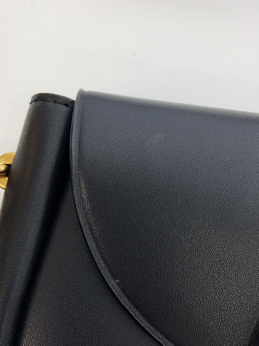 CHARLES&KEITH Chunky Chain Link Saddle Bag Shoulder Bag BLK Solid 8