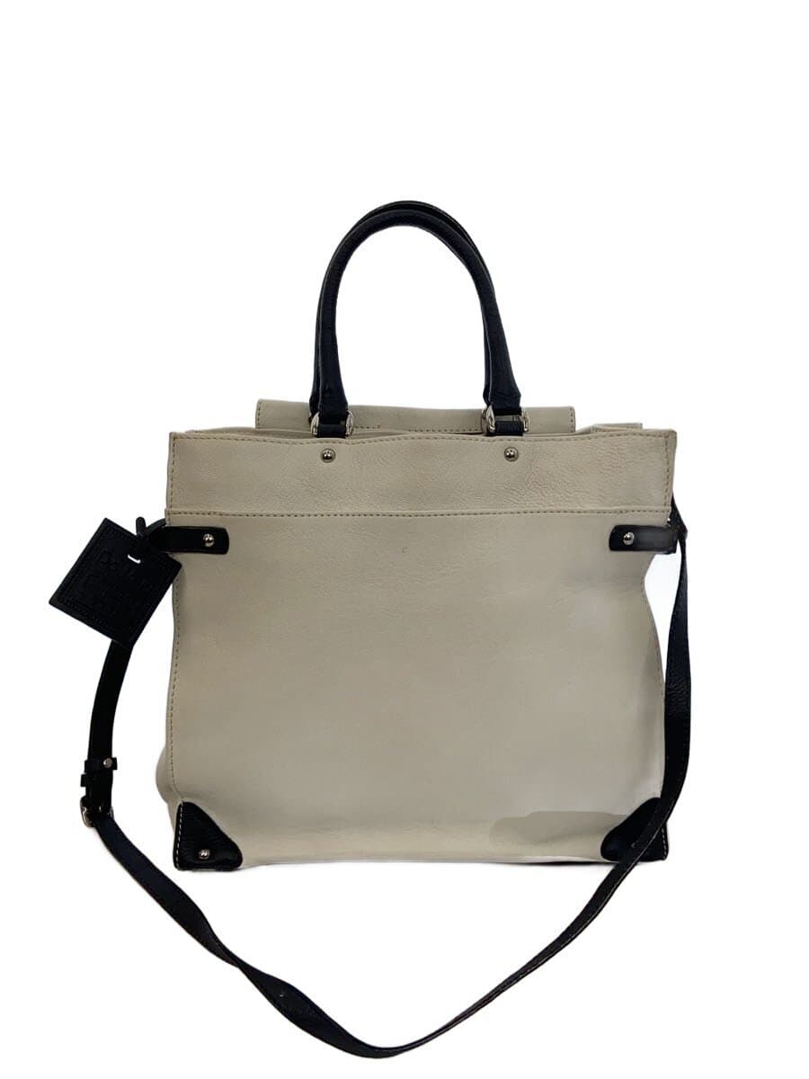 Potio R2-Way Handbag Tote Bag Leather WHT