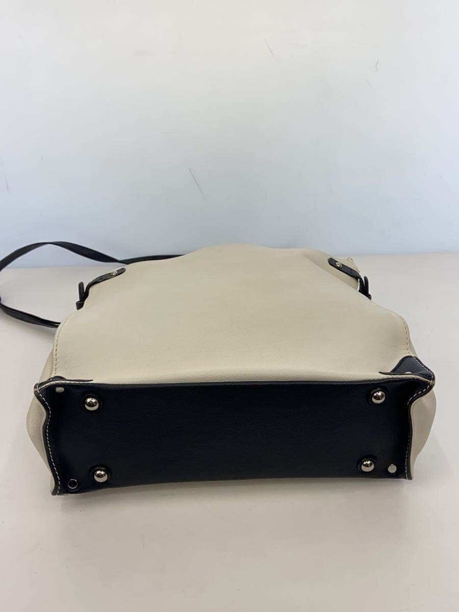 Potio R2-Way Handbag Tote Bag Leather WHT 4