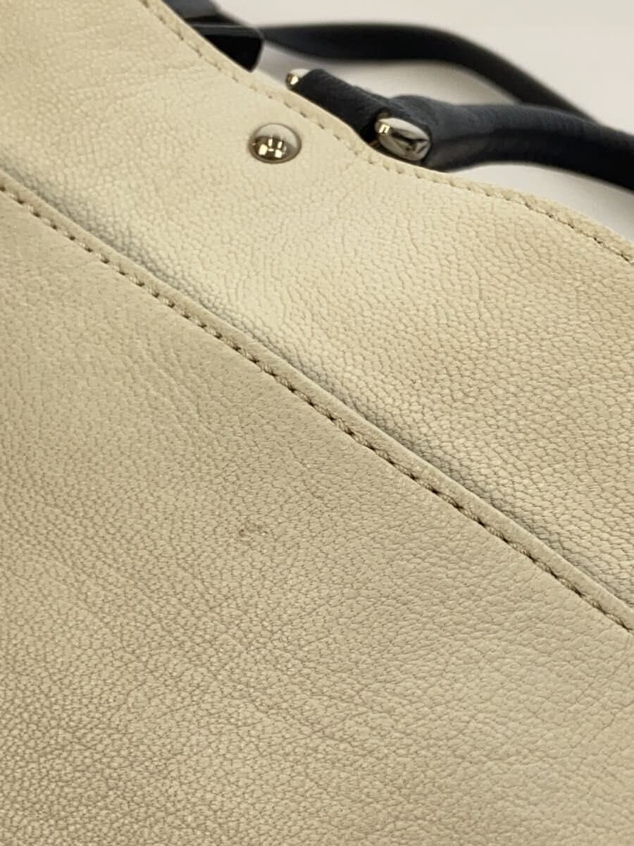 Potio R2-Way Handbag Tote Bag Leather WHT 7