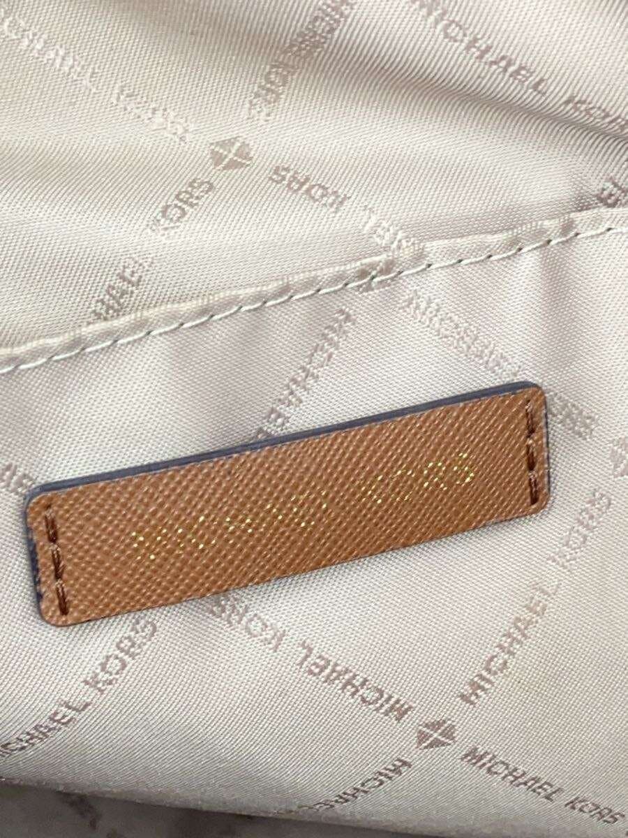 MICHAEL KORS Tote Bag Shoulder Bag Leather WHT All Over Pattern IM-2001 5