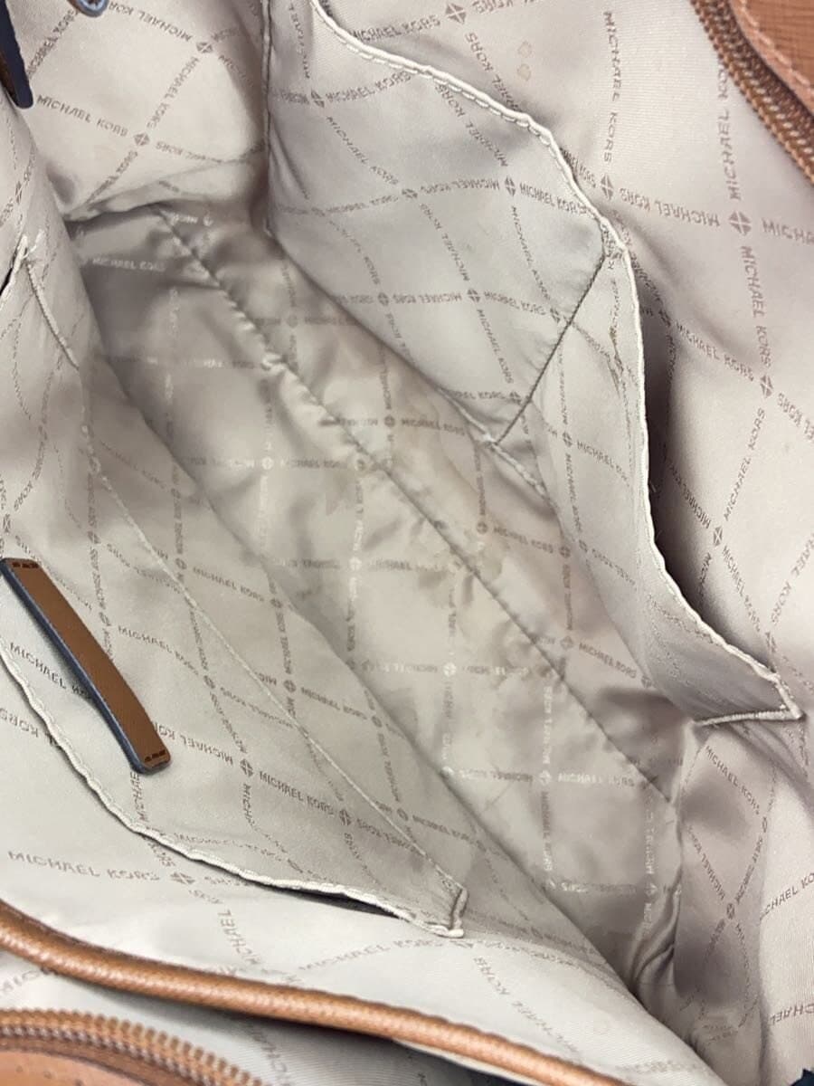 MICHAEL KORS Tote Bag Shoulder Bag Leather WHT All Over Pattern IM-2001 6