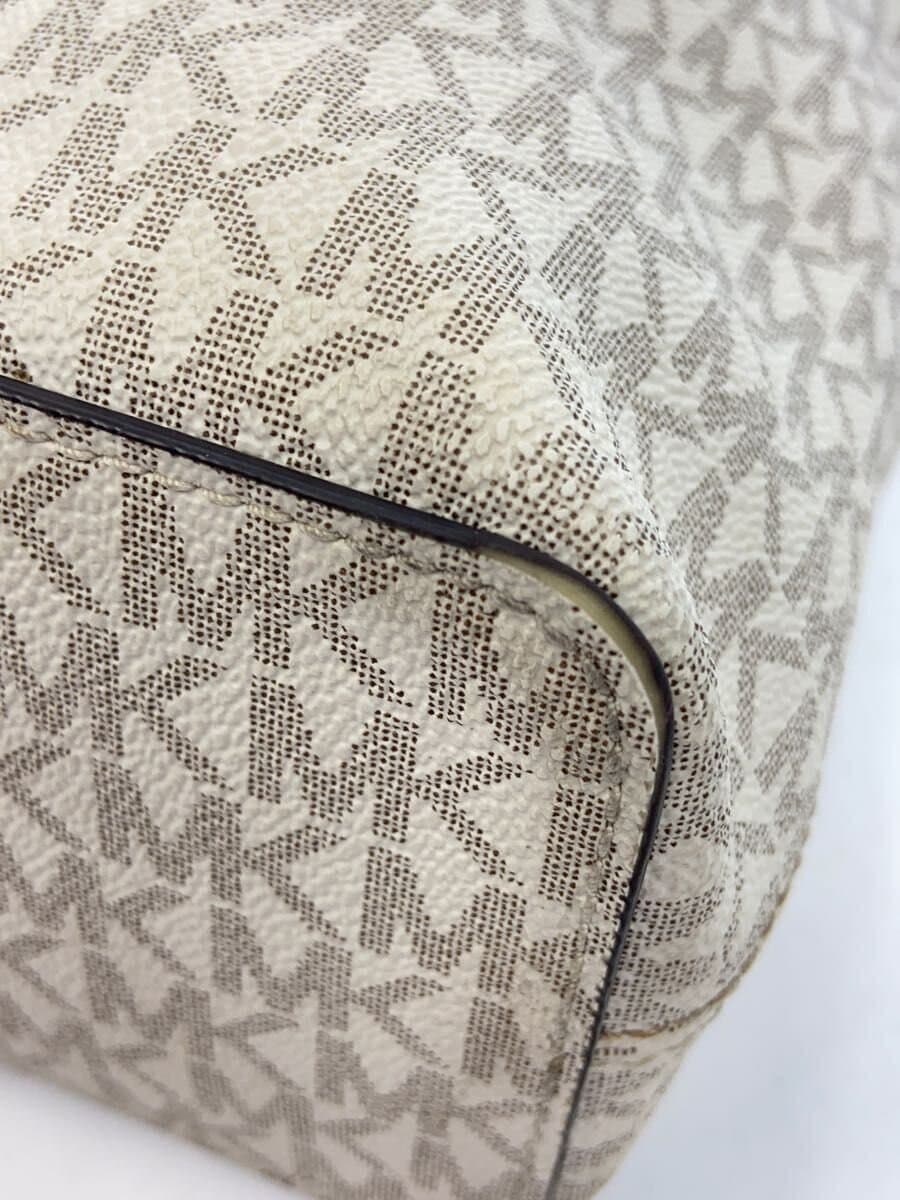 MICHAEL KORS Tote Bag Shoulder Bag Leather WHT All Over Pattern IM-2001 7