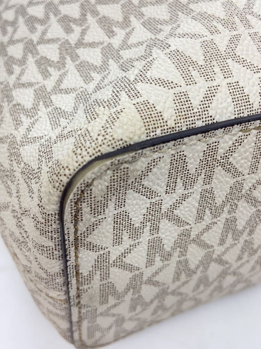 MICHAEL KORS Tote Bag Shoulder Bag Leather WHT All Over Pattern IM-2001 8