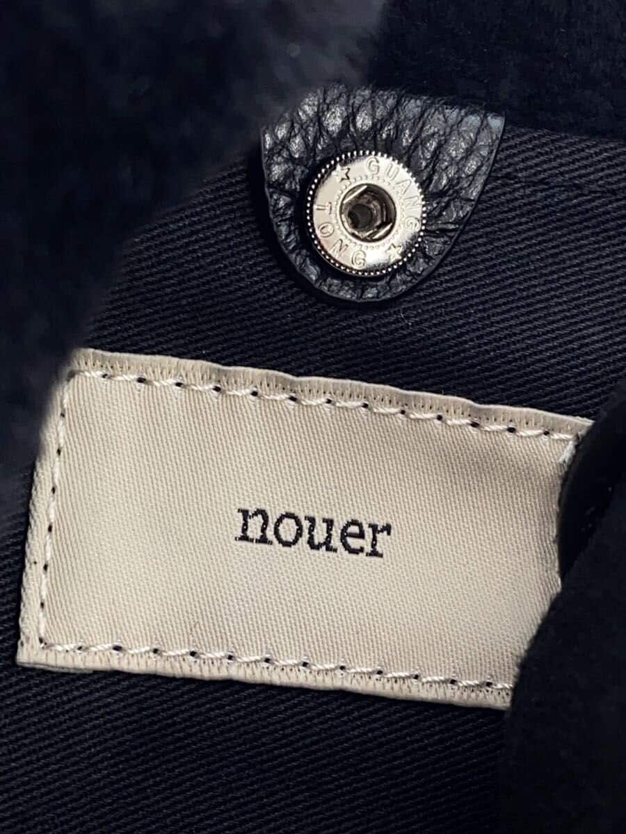 nouer Fur Bag Shoulder Bag Leather Lamb Fur BLK Solid VA04 5