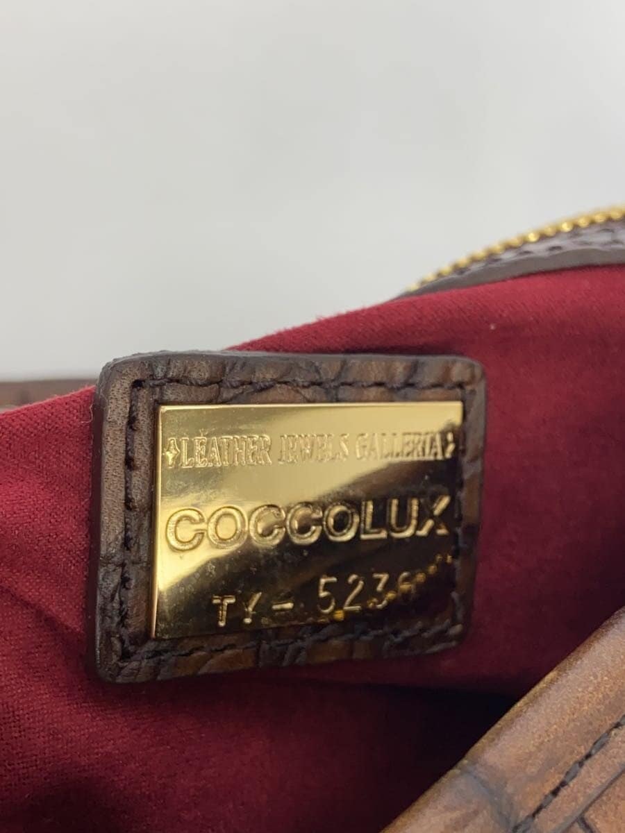 CROCOLUX Embossed 2-Way Shoulder Bag BRW Solid 5