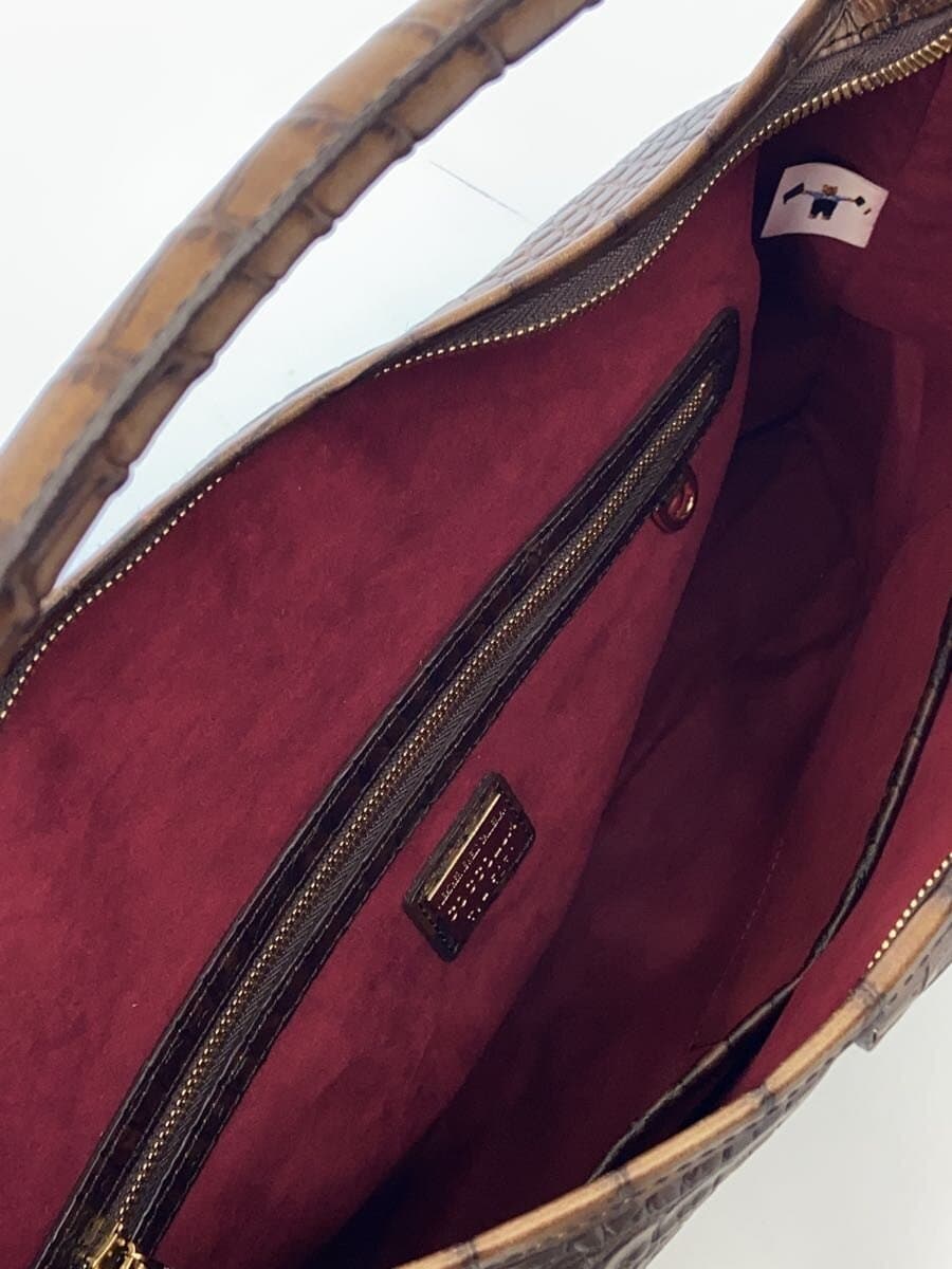 CROCOLUX Embossed 2-Way Shoulder Bag BRW Solid 6