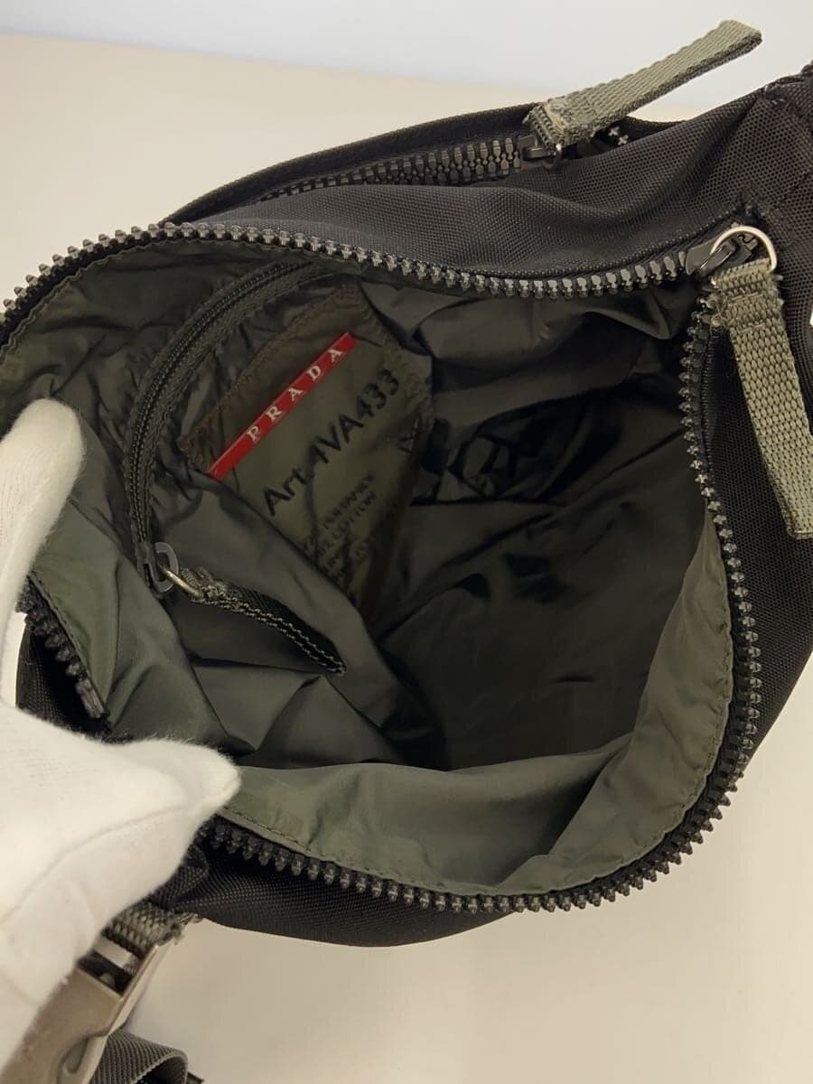 PRADA Shoulder Bag BLK Solid 4VA433 6