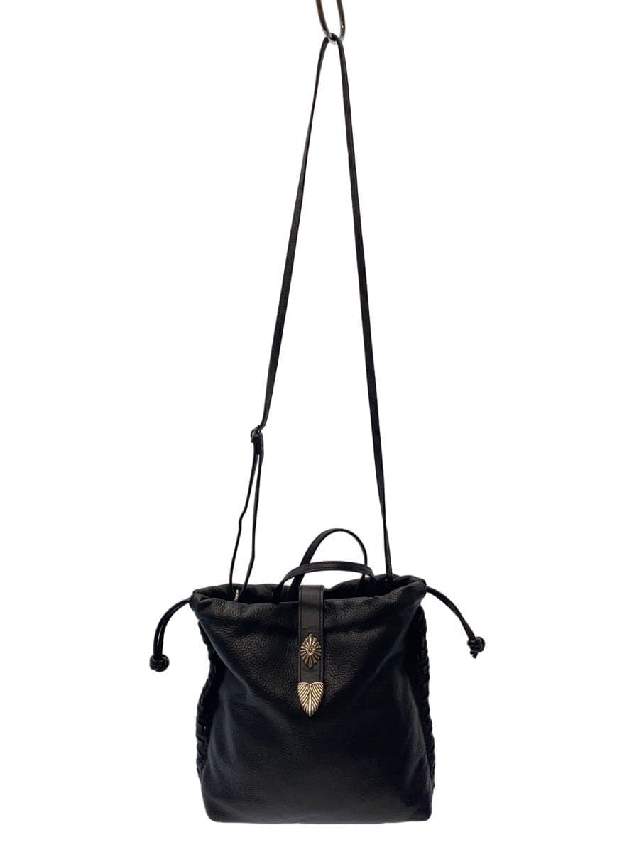 ear PAPILLONNER Shoulder Bag Leather BLK