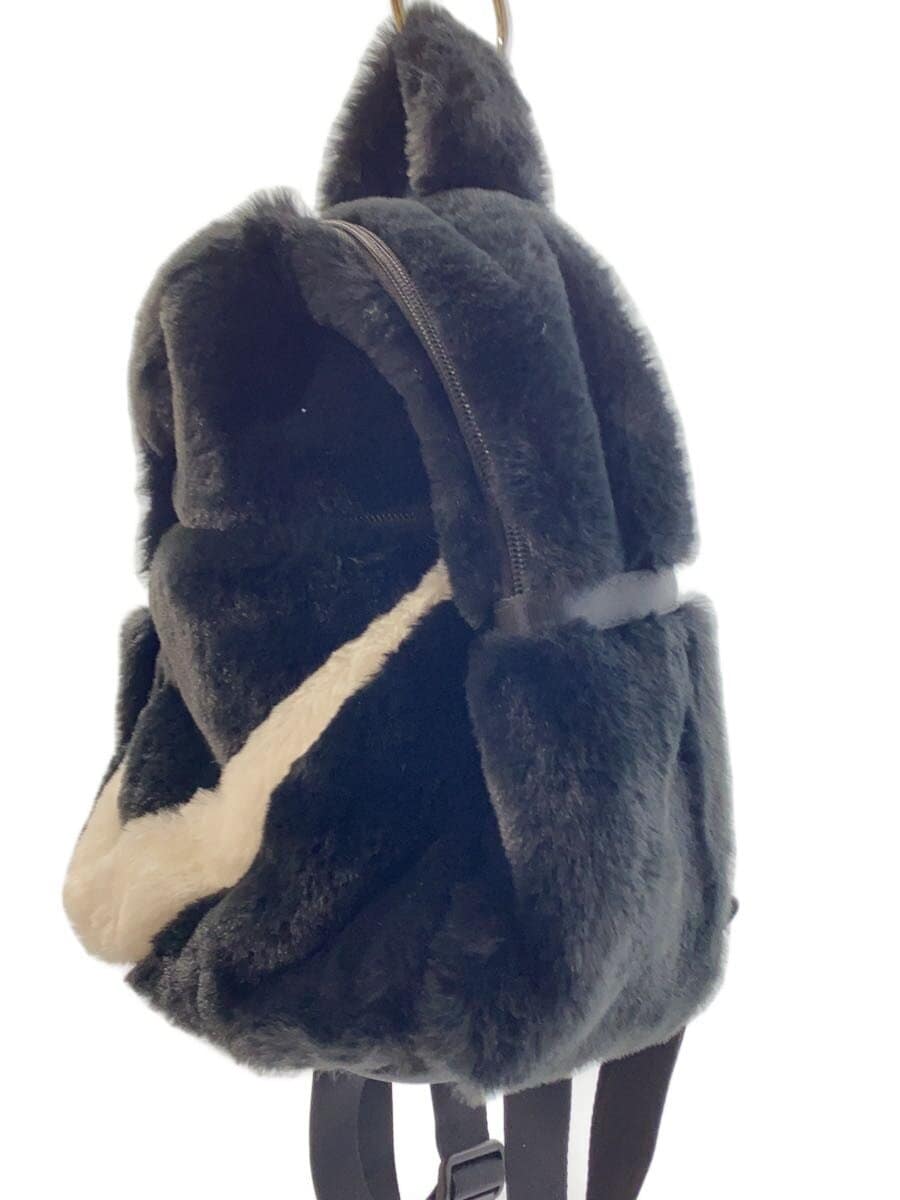NIKE Backpack Faux Fur BLK Solid 2