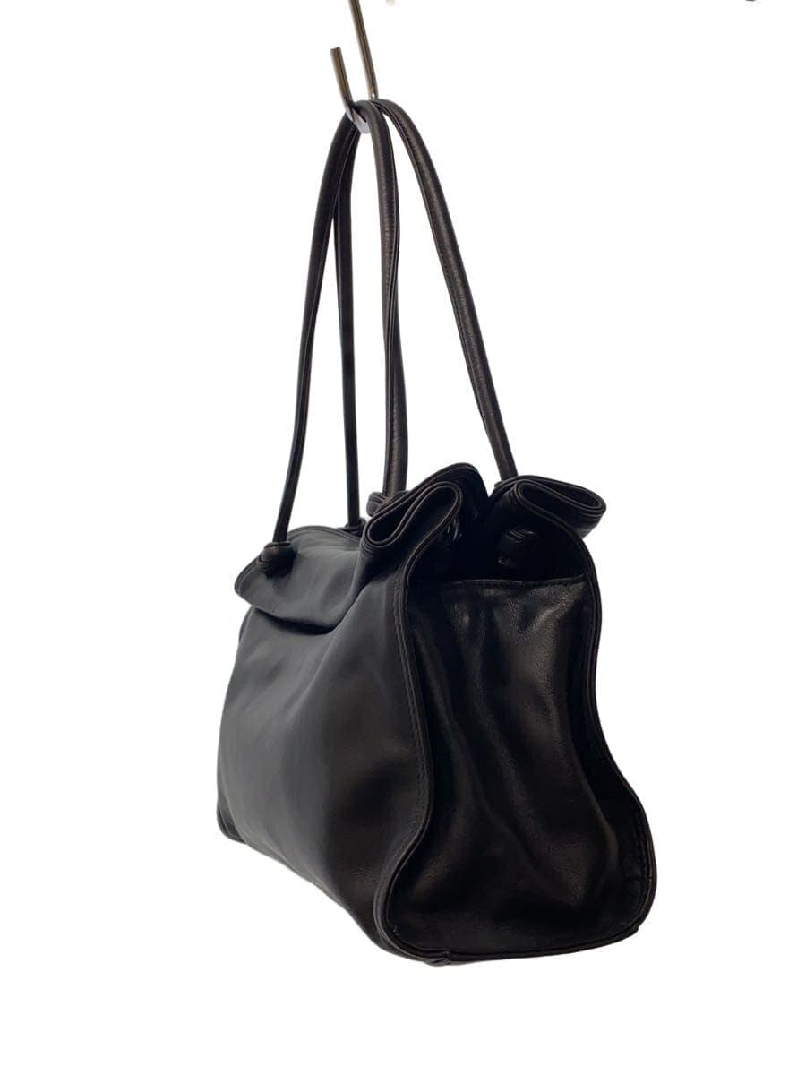 Kitamura Handbag Leather BLK Solid Misshapen 2