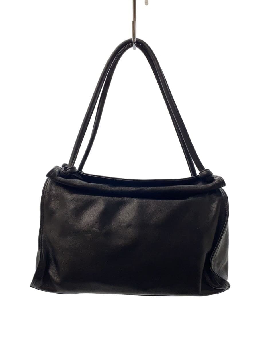 Kitamura Handbag Leather BLK Solid Misshapen 3