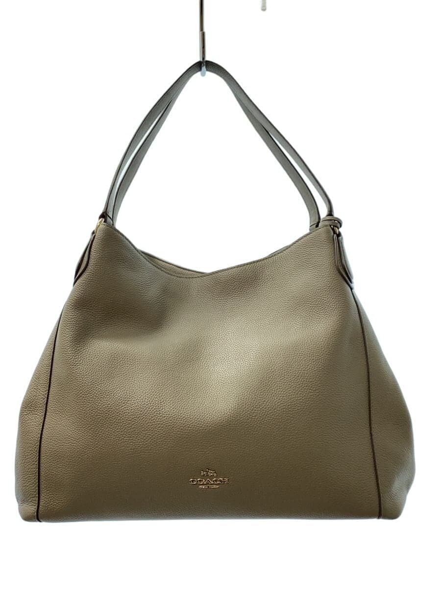 COACH Shoulder Bag_All Leather Leather GRY Solid