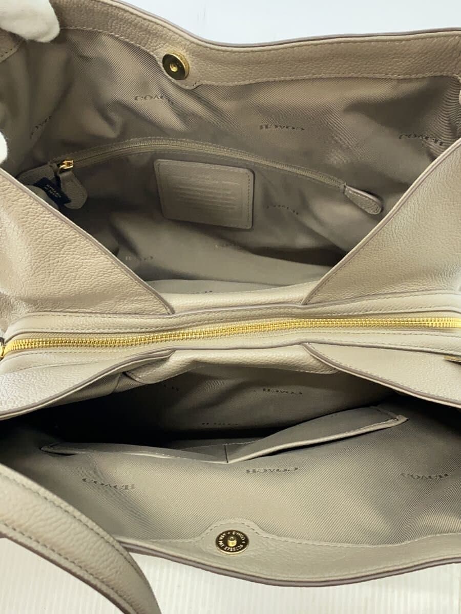 COACH Shoulder Bag_All Leather Leather GRY Solid 6