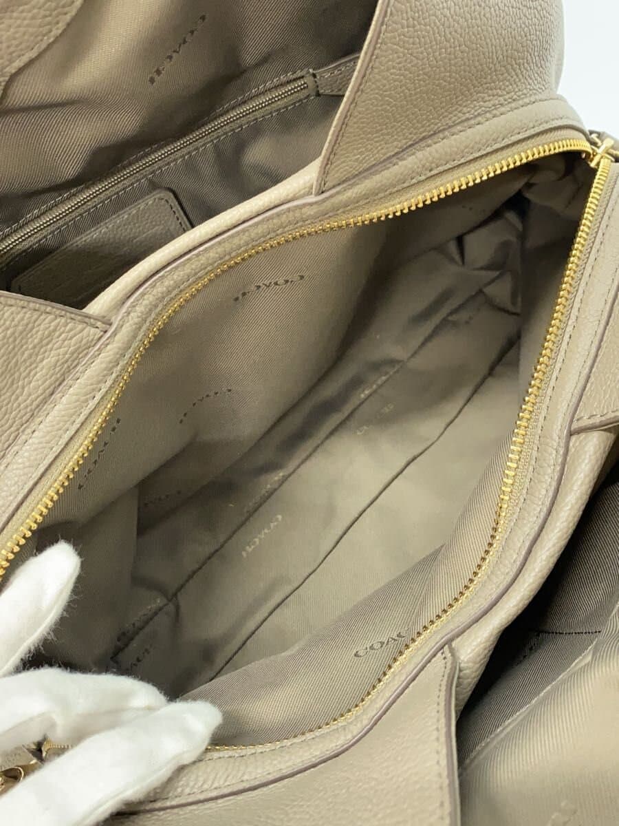 COACH Shoulder Bag_All Leather Leather GRY Solid 7