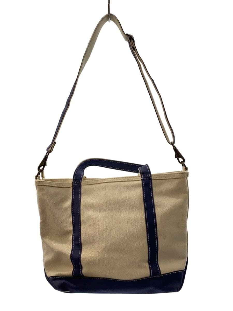 L.L.Bean Tote Bag Canvas WHT 3