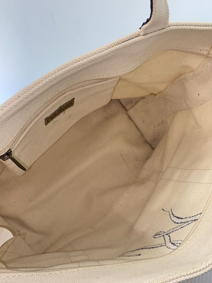 L.L.Bean Tote Bag Canvas WHT 6