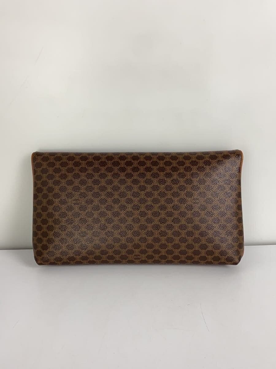 CELINE Clutch Bag Leather Brown All-over Print M08 Macadam Print 3
