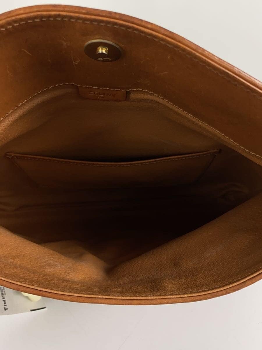 CELINE Clutch Bag Leather Brown All-over Print M08 Macadam Print 6