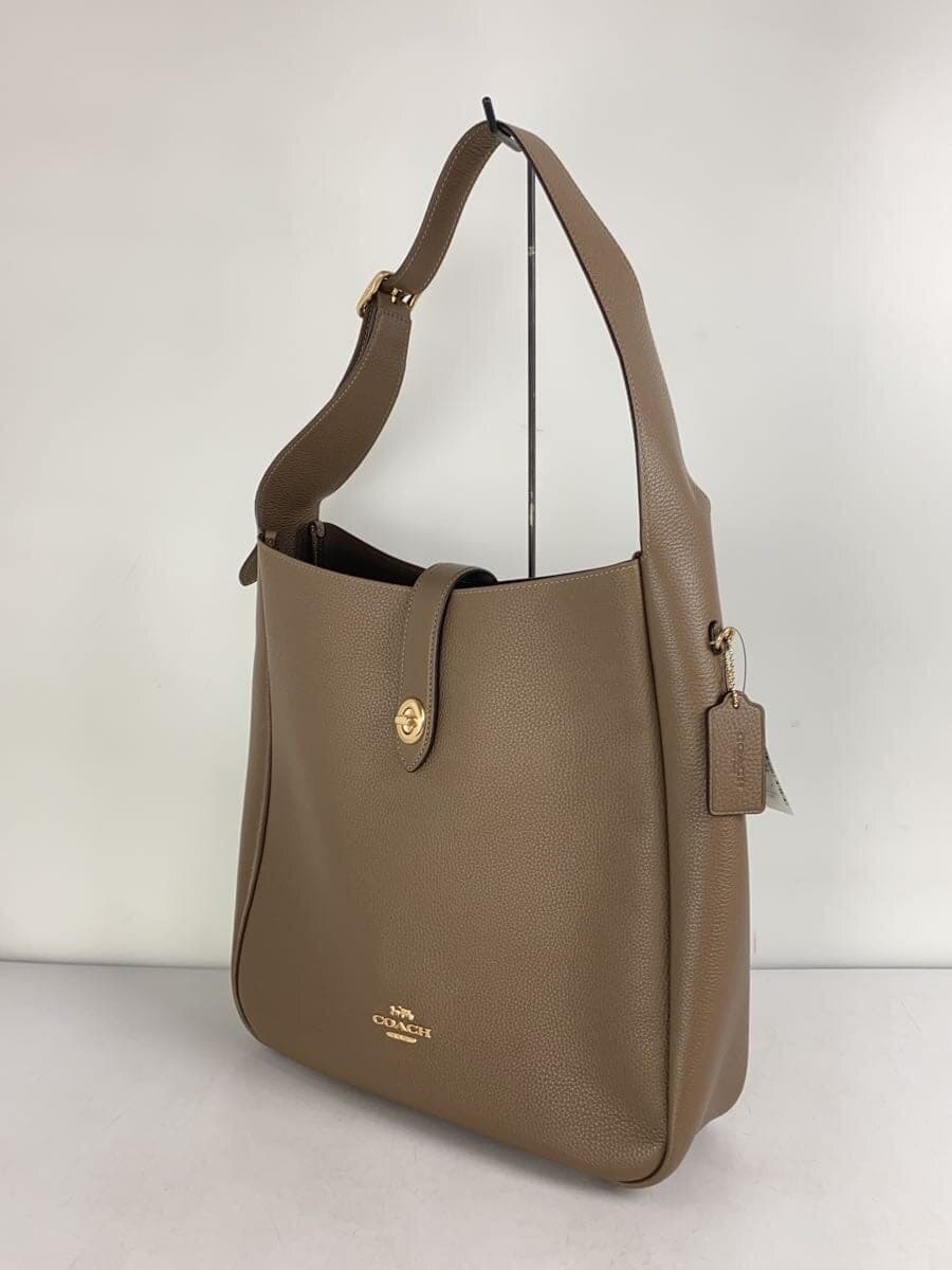 COACH Hadley Large Shoulder Bag Leather Brown CCD65 2