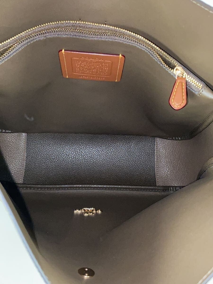 COACH Hadley Large Shoulder Bag Leather Brown CCD65 6