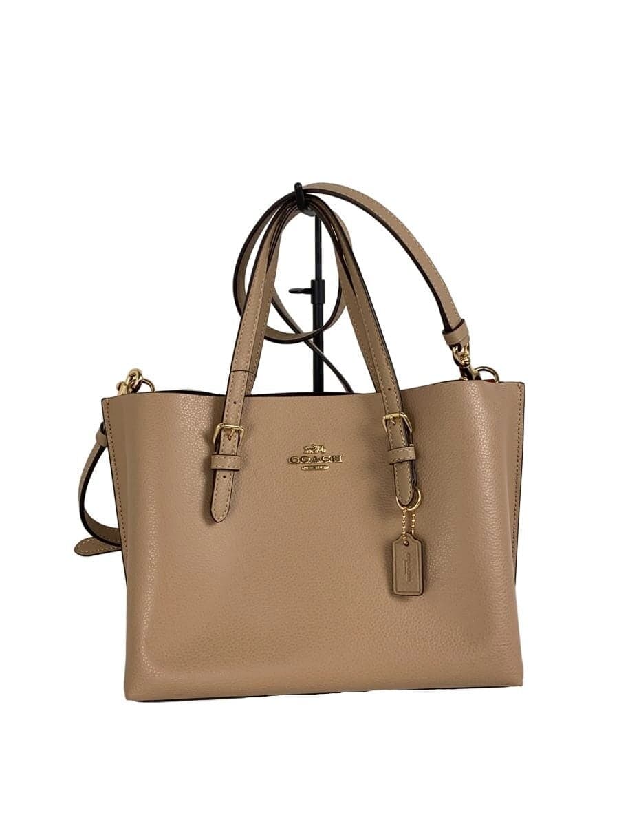 COACH2-Way Shoulder Bag Beige Solid H2140