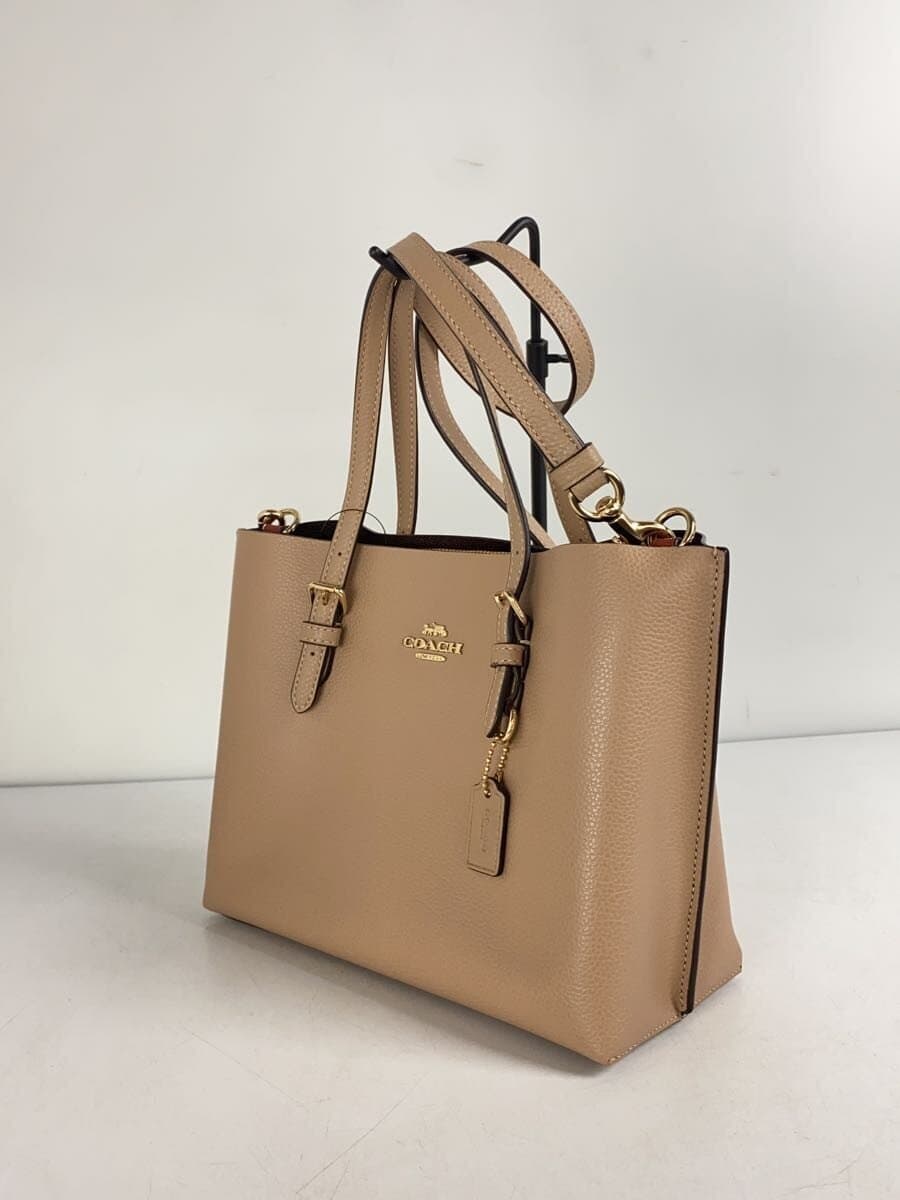COACH2-Way Shoulder Bag Beige Solid H2140 2