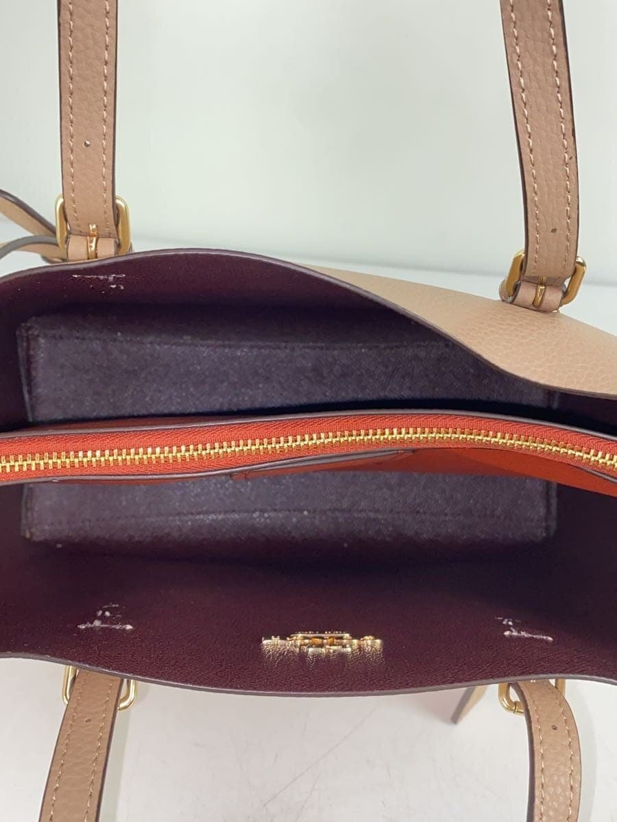 COACH2-Way Shoulder Bag Beige Solid H2140 6