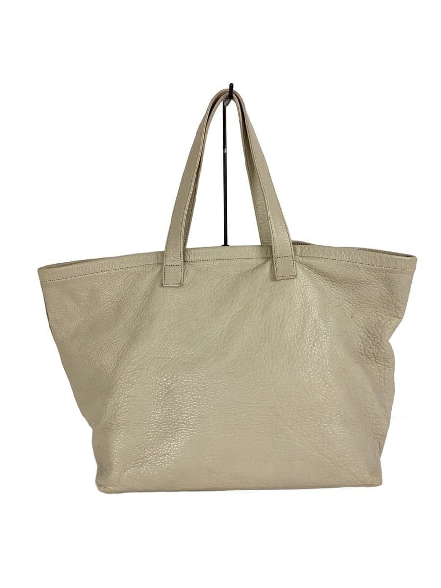MARGARET HOWELL Tote Bag Leather Gray Solid