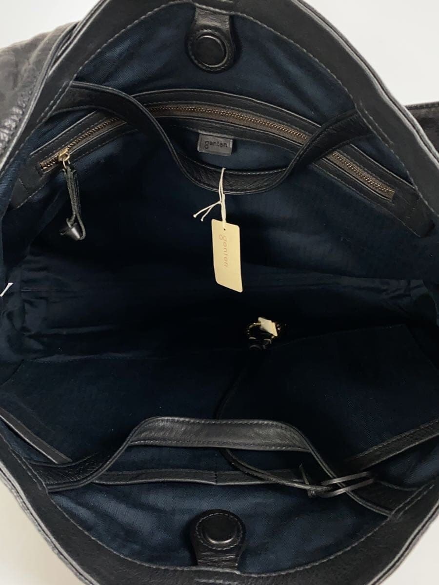 GENTEN Shoulder Bag Leather Black 6
