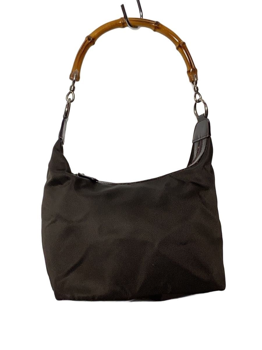 GUCCI Shoulder Bag_ Bamboo Nylon BRW 000･2214･0531