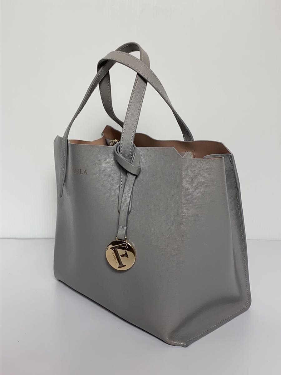 FURLA handbag leather GRY 2