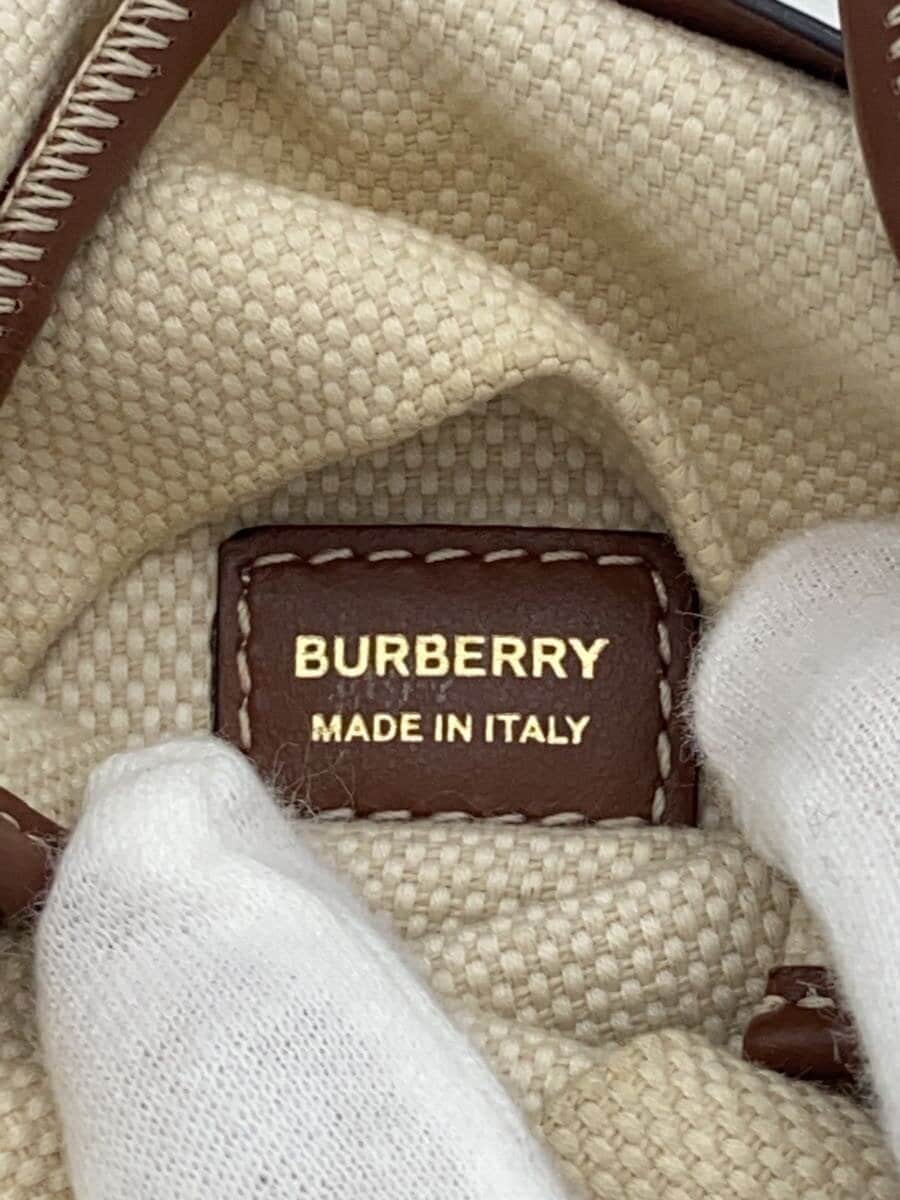 BURBERRY LONDON Small Logo Graphic Cotton Shoulder Shoulder Bag Canvas BRW Solid 5