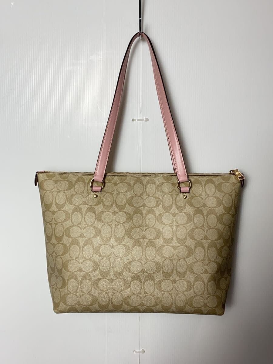 COACH Gallery Tote Signature Pink Leather PVC PNK Allover Pattern 79609 3