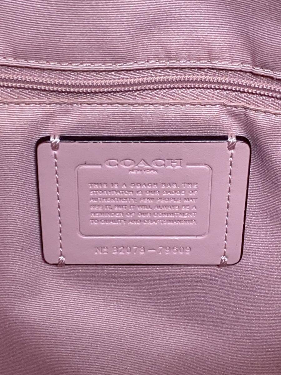 COACH Gallery Tote Signature Pink Leather PVC PNK Allover Pattern 79609 5