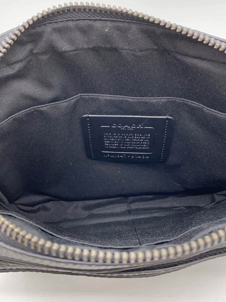 COACH Shoulder Bag Leather BLK Solid 91484 6