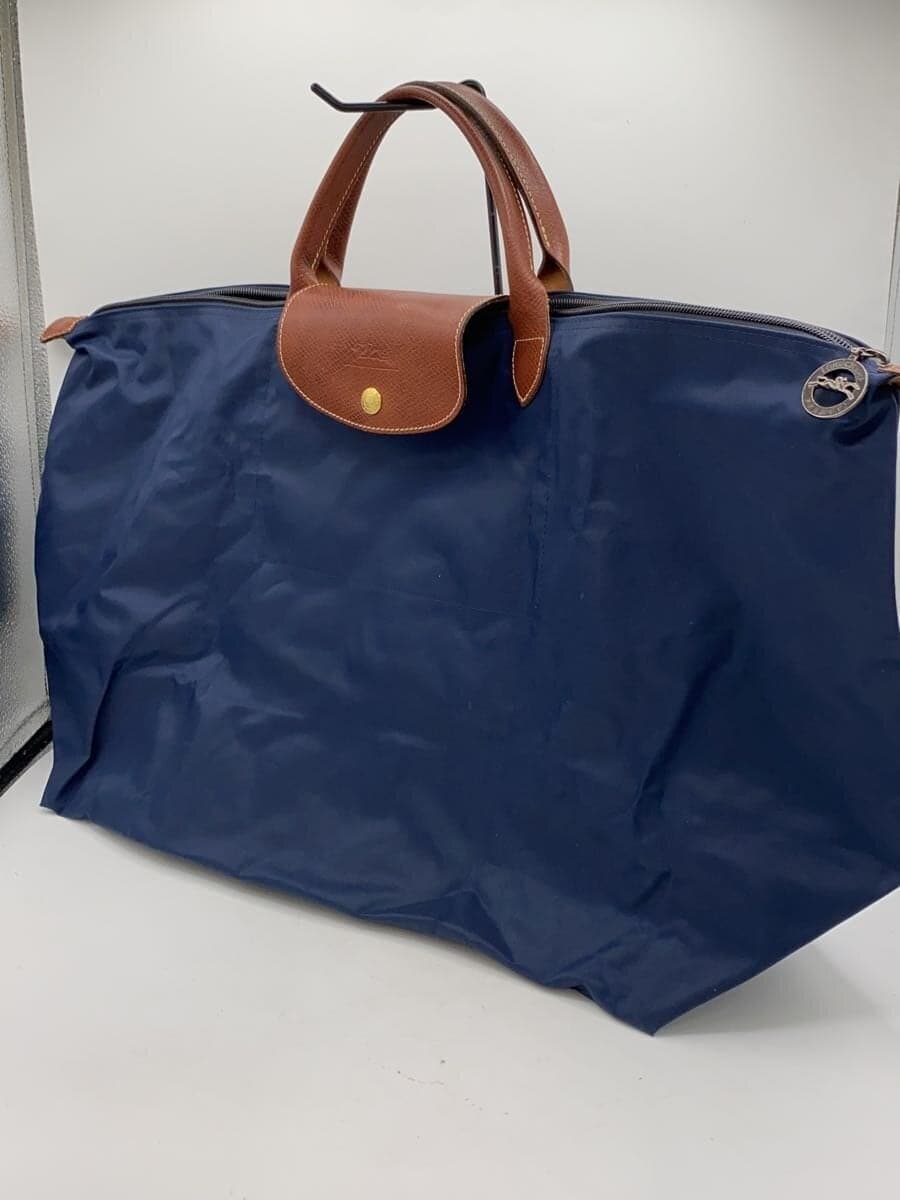 LONGCHAMP tote bag nylon navy solid color 2