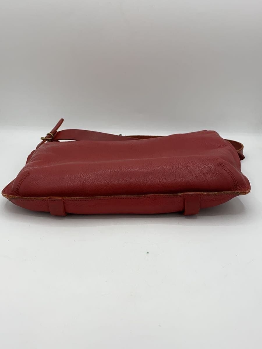IL BISONTE Shoulder Bag Cowhide RED Solid 4