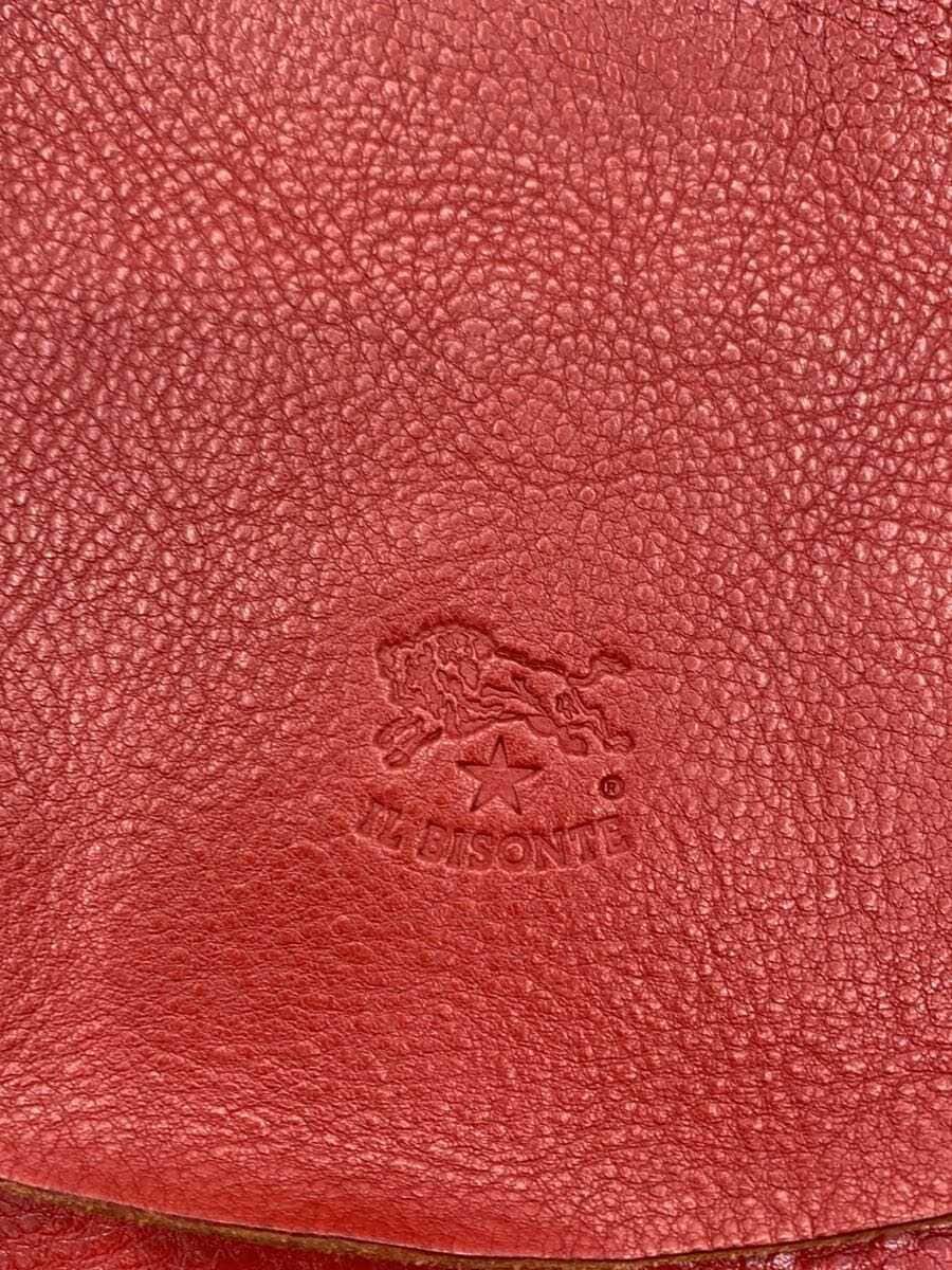 IL BISONTE Shoulder Bag Cowhide RED Solid 5