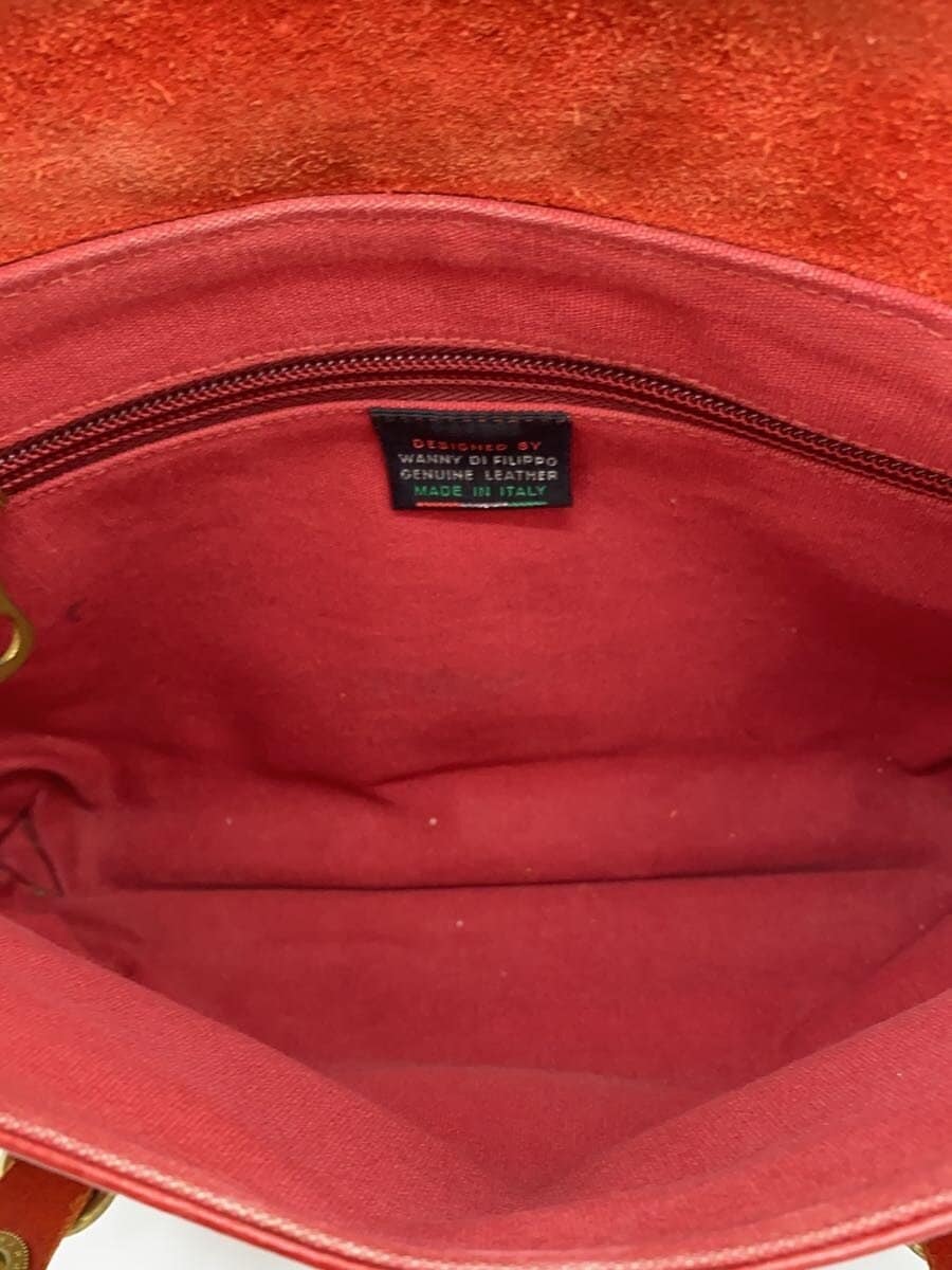 IL BISONTE Shoulder Bag Cowhide RED Solid 6